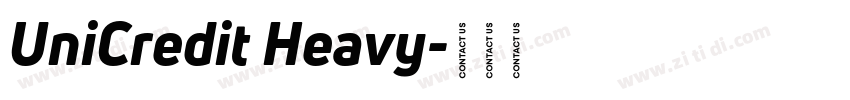 UniCredit Heavy字体转换